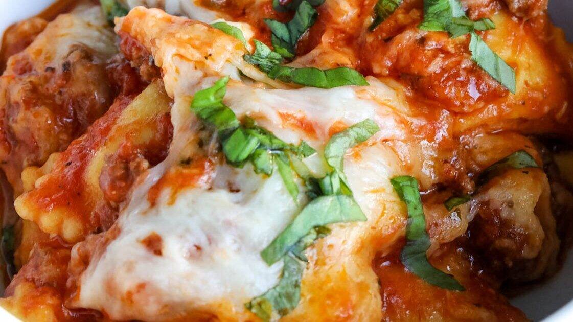 crockpot ravioli lasagna