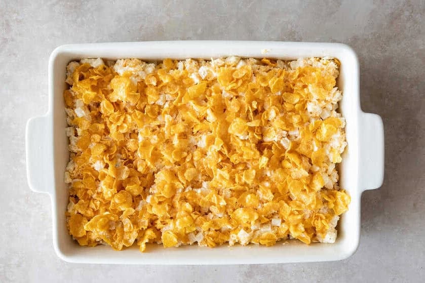 casserole before baking.
