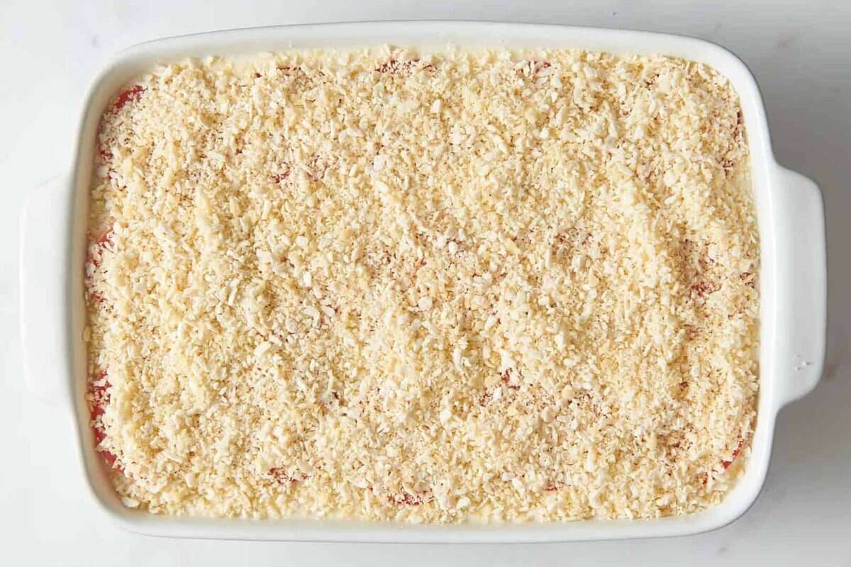 Ina Garten macaroni and cheese before baking.
