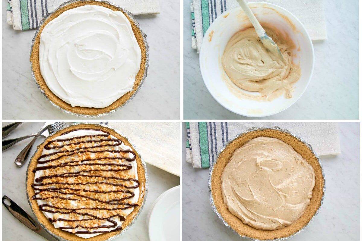 steps to make no bake peanut butter pie