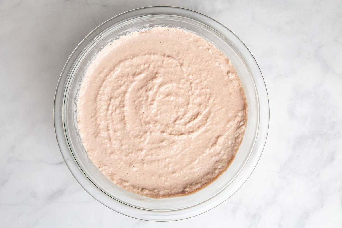 Homemade Wendy's frosty in bowl after freezing.