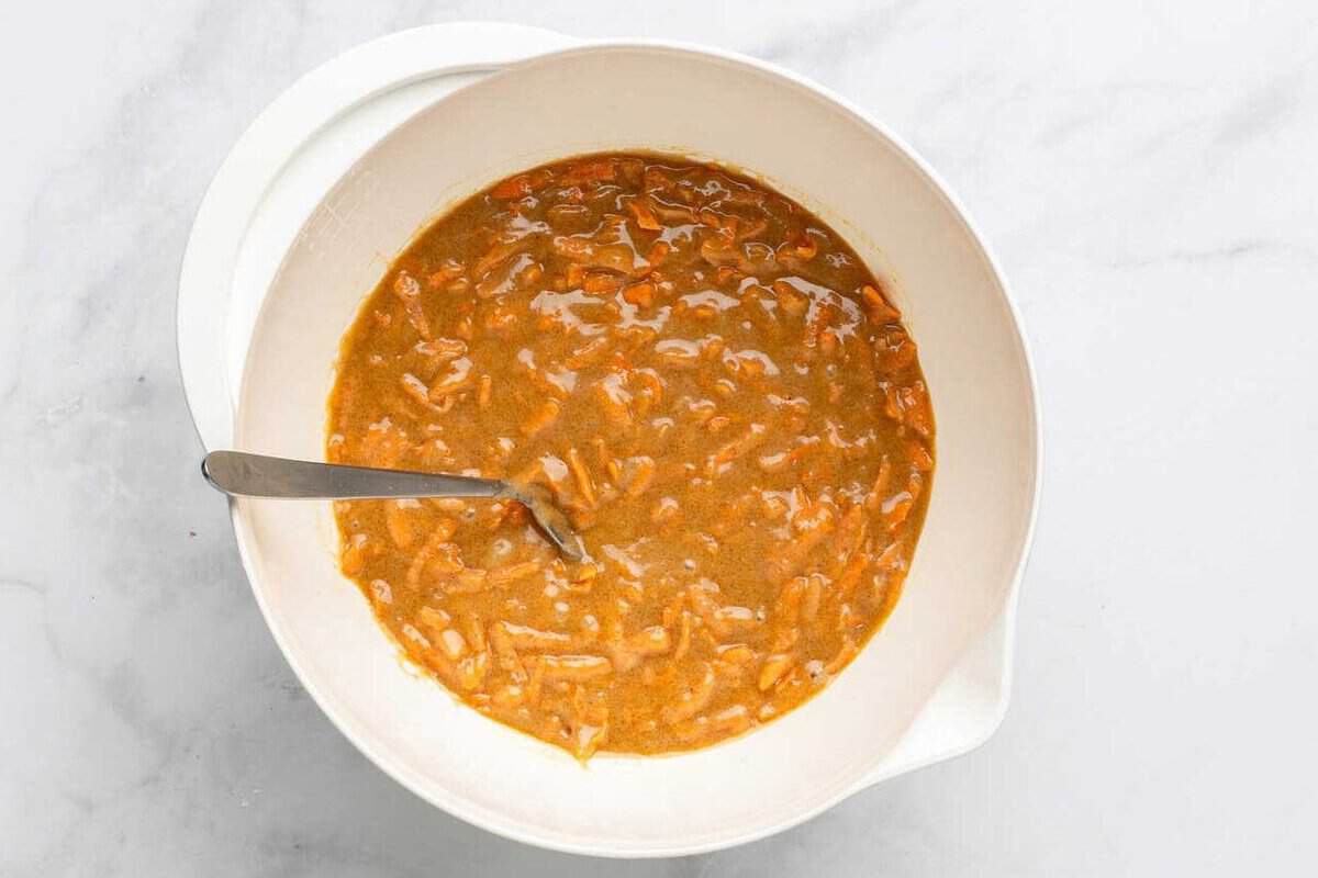 Carrot cake muffin batter.