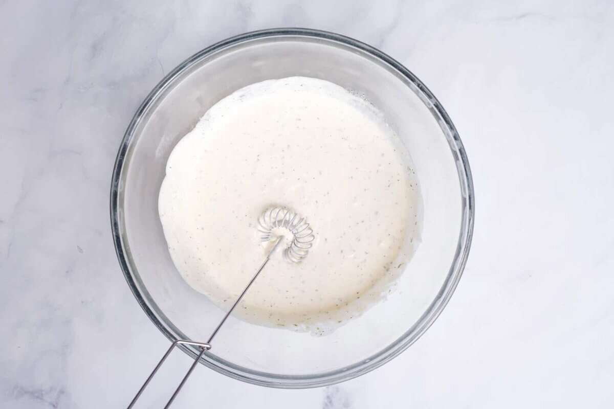 Ranch dressing in bowl.