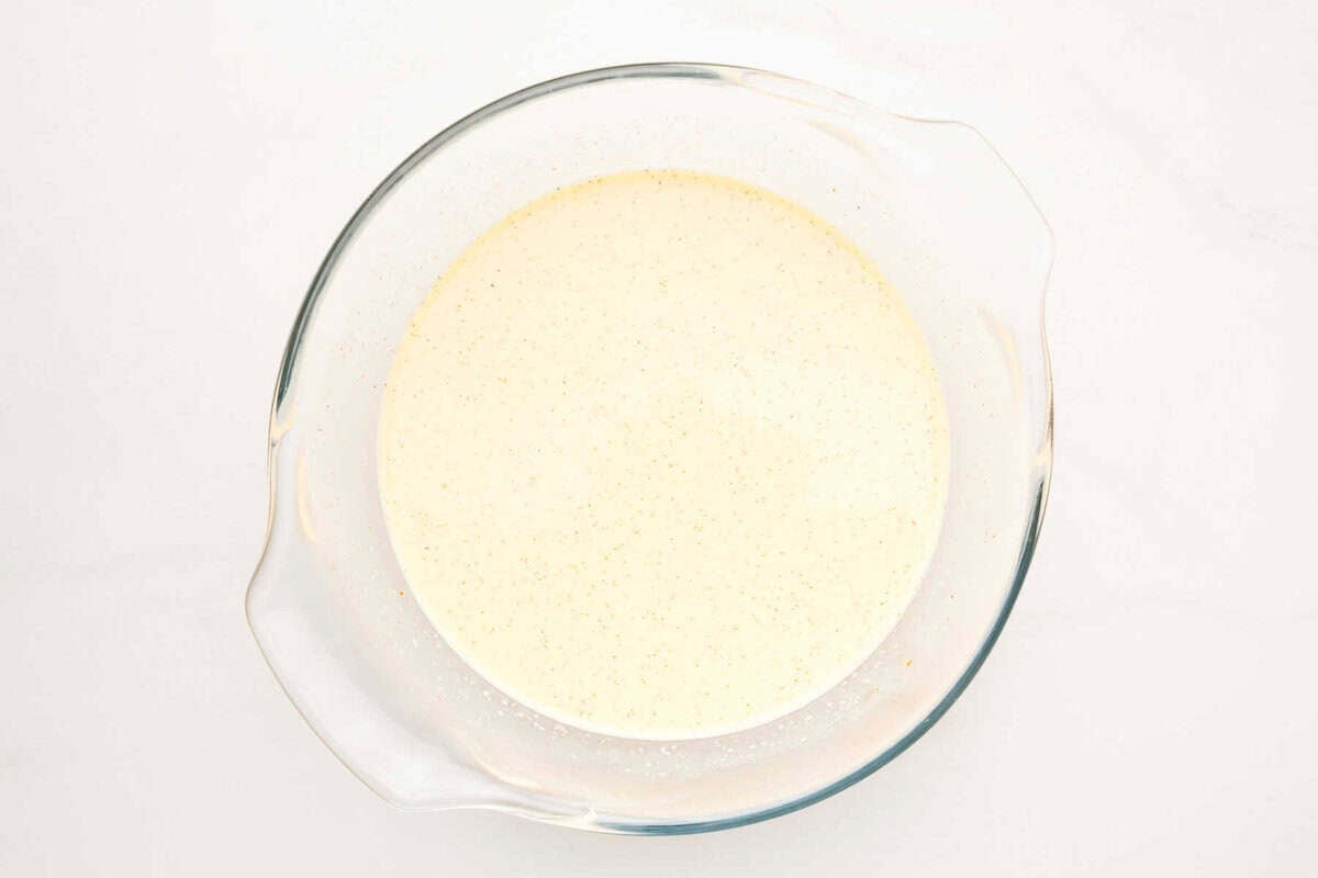 Egg mixture in bowl.